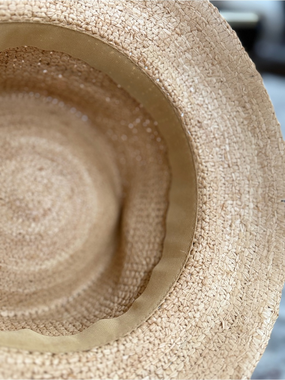 J.Crew Raffia Bucket Hat Natural Straw Small Medium Coastal Summer - Picture 6 of 6